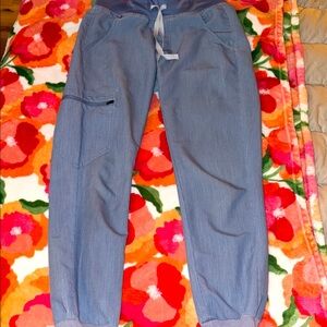 FIGS Zamora Heathered Denim Scrub Pants